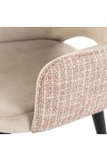 RICHMOND krzesło GIOVANNA beżowy welur / trendy róż - Richmond Interiors